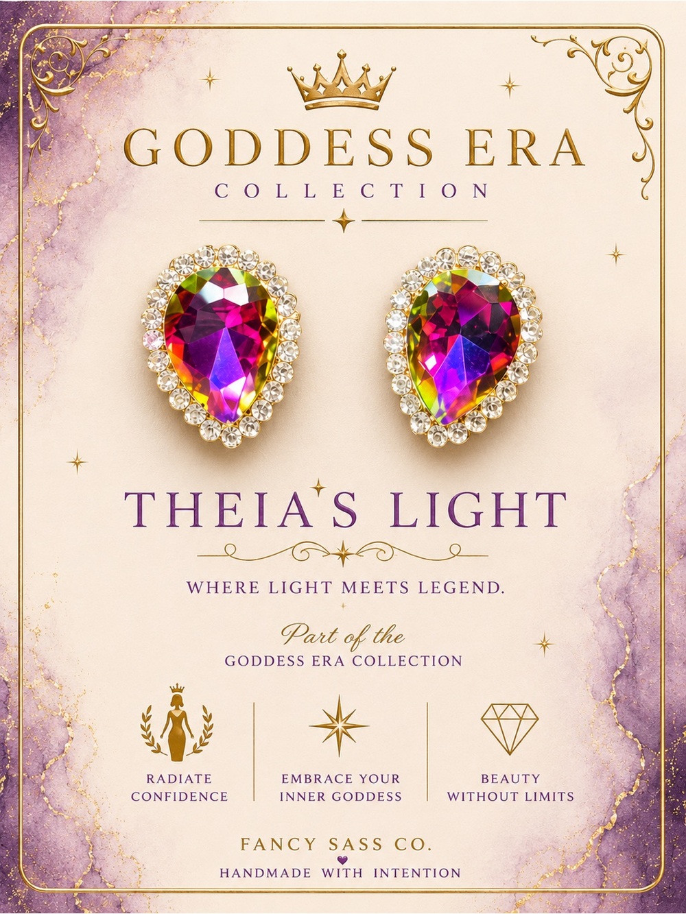 Goddess Era Theia's Light Multicolor Teardrop Earrings